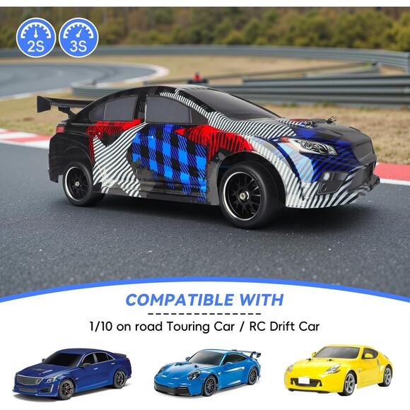 PreGlued Aluminum 12mm Hex RC Wheels and Tires OD 2.56 for 1/10 Drift Car - Picture 10 of 10